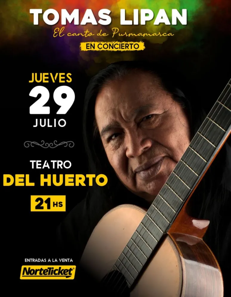 Tomás Lipán se presentará en Salta con un concierto único