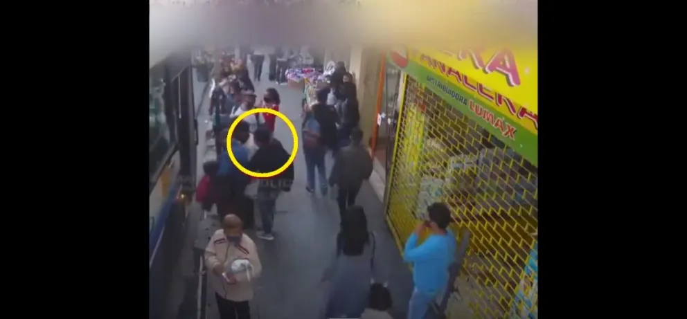 |TERRIBLE VIDEO| Mechero salteño aprovechaba el tumulto de las paradas para afanar a diestra y siniestra