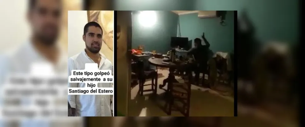 |TERRIBLE VIDEO| Quién es el hombre que abofetea salvajemente a su pequeño hijo en Santiago del Estero